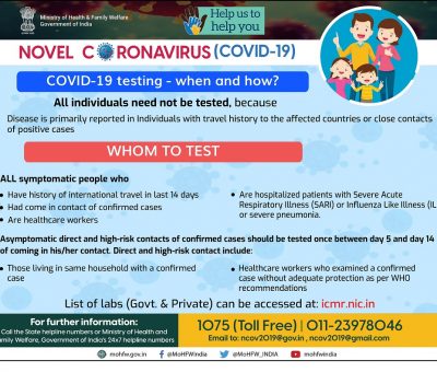 COVID-19 testing - when and how?